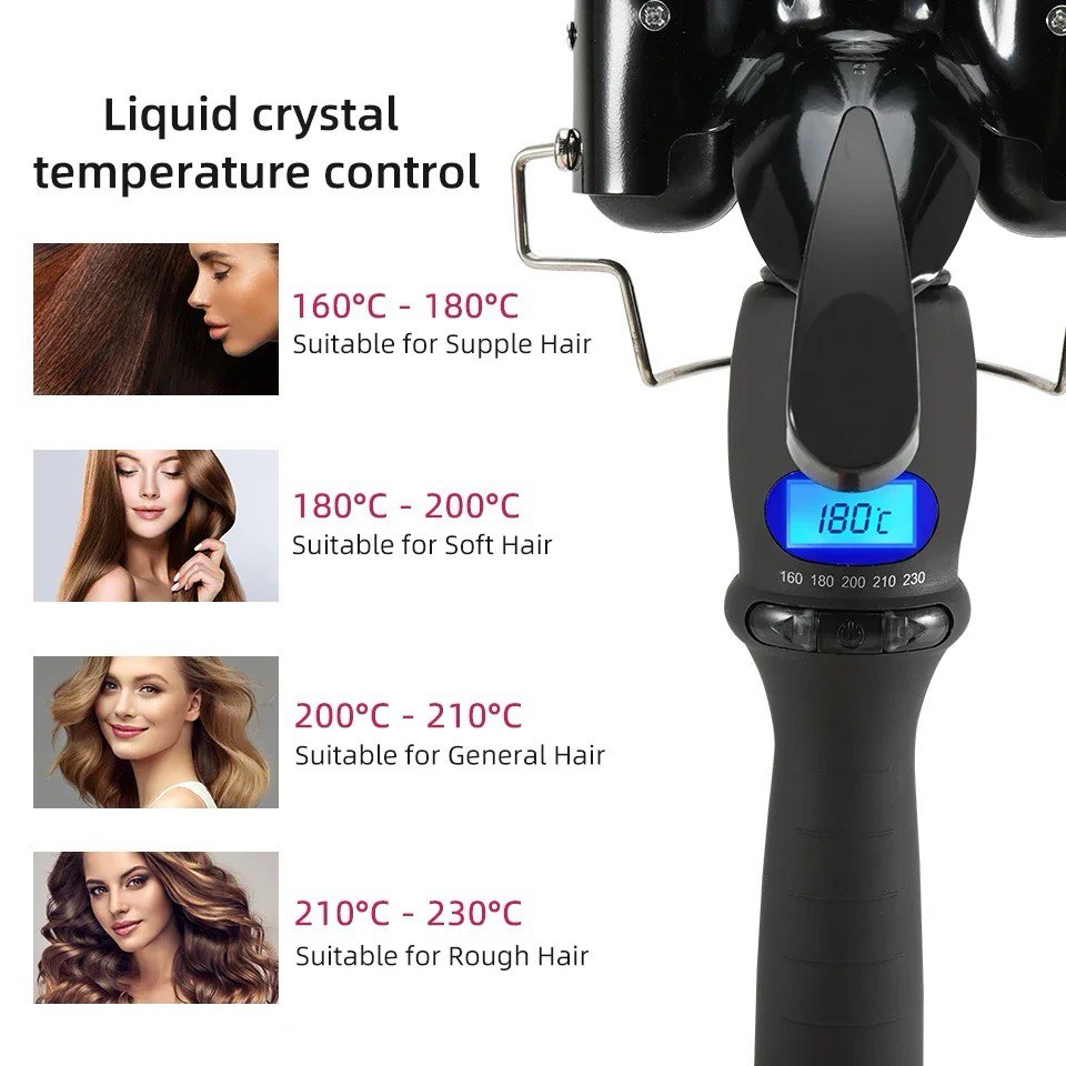 Beauty& Blissful™ TripleWave Pro Curling Iron